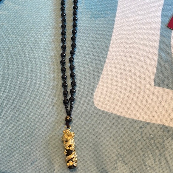 Gold dragon necklace